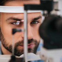 Man getting an eye exam