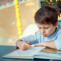 Child struggling to read